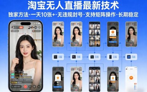 淘宝无人直播实战指南：独家策略拆解，高效变现方法，矩阵操作支持，长期稳定案例揭秘