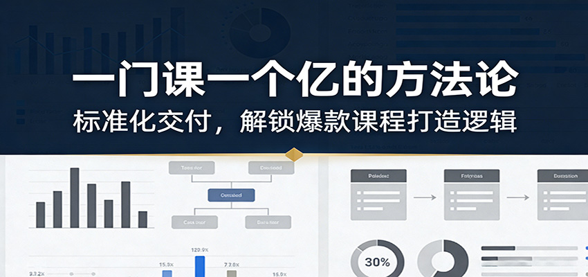 2025一门课变现指南：标准化交付，解锁爆款课程打造逻辑