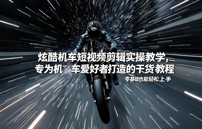 机车短视频剪辑变现实操教学：零基础轻松上手的机车爱好者专属指南