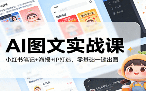 AI图文实战课：小红书笔记+海报+IP打造，变现实操指南