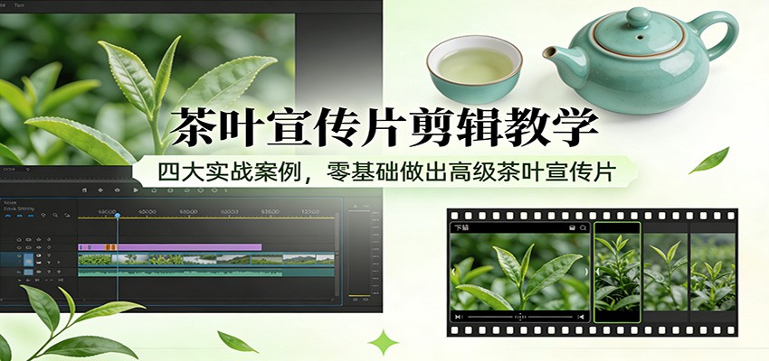 茶叶宣传片剪辑变现教程：四大实战案例，零基础做出高级茶叶宣传片