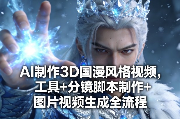 AI制作3D国漫风格视频变现指南：工具+分镜脚本+图片视频生成全流程实操