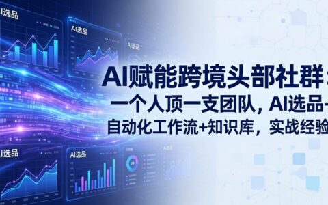 AI驱动跨境社群策略：高效运营实战指南，AI选品+自动化工作流+知识库 - 3月更新