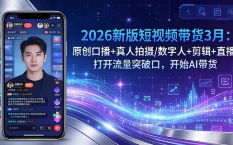短视频带货实战：AI数字人+原创内容，流量突破与变现策略