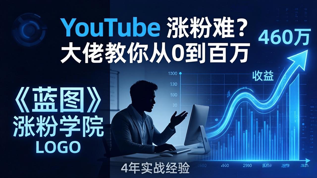 YouTube 涨粉难？《蓝图涨粉学院》实战策略：大佬4年经验拆解，从零到百万的变现路径！