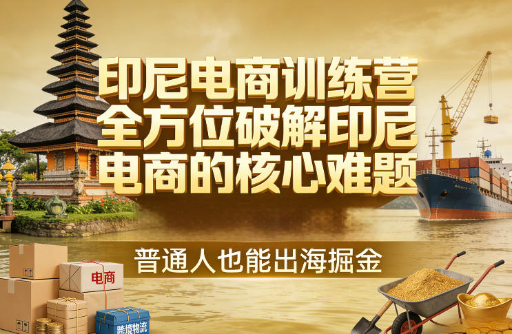 印尼电商训练营：实战拆解核心难题，普通人出海变现指南
