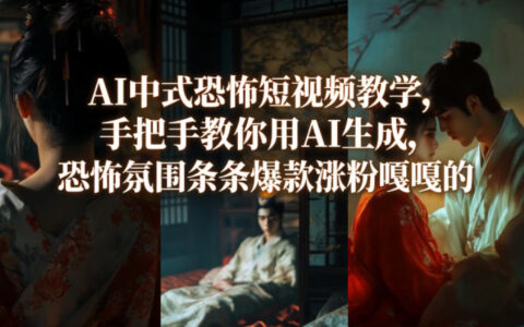 AI中式恐怖短视频教程：手把手教你用AI生成，恐怖氛围涨粉实战策略