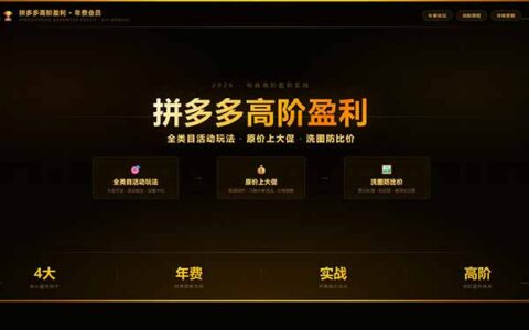 拼多多高阶变现年费会员(更新3月)：全类目活动玩法、原价上大促、防比价策略等核心实操指南