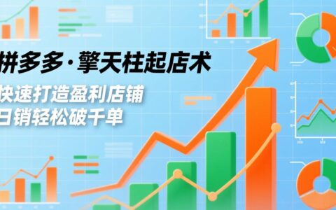 拼多多擎天柱起店策略3.0实测：流量布局、利润增长与持续运营，高效打造盈利店铺指南