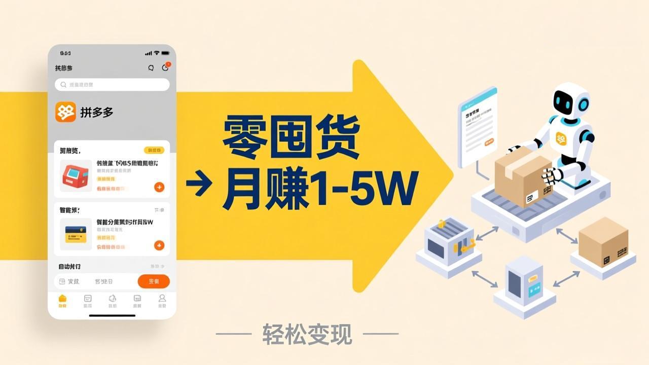 无需囤货免跑单！拼多多虚拟项目实操，机器人自动化发货客服，助你实现被动收入