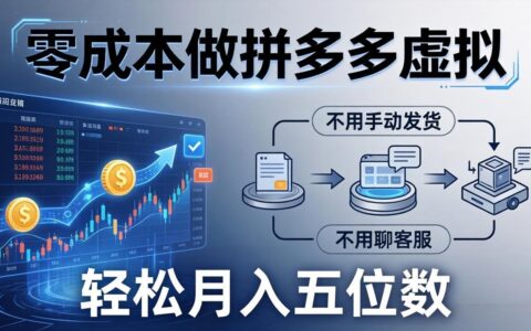 2025拼多多虚拟产品变现实操：低成本自动化策略指南