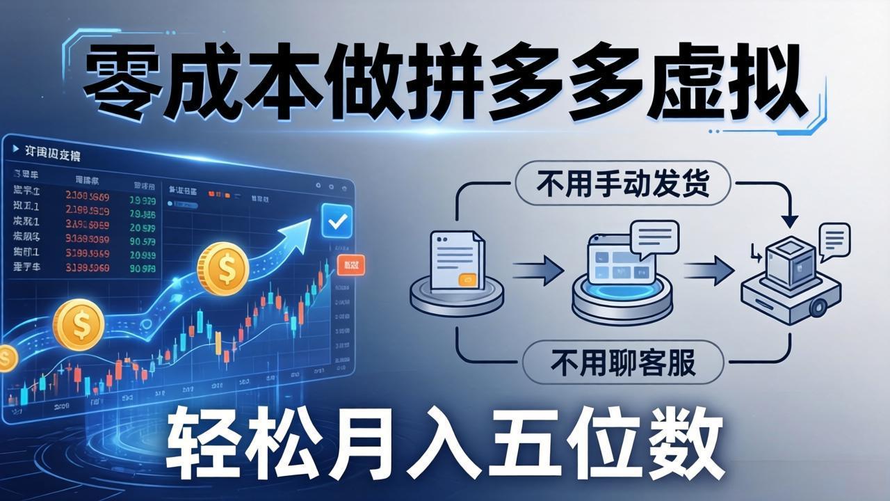 2025拼多多虚拟产品变现实操：低成本自动化策略指南