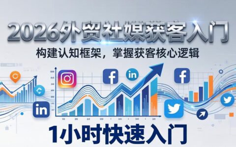 2026 外贸社媒获客入门：1小时认知框架搭建，新手社媒获客实战策略