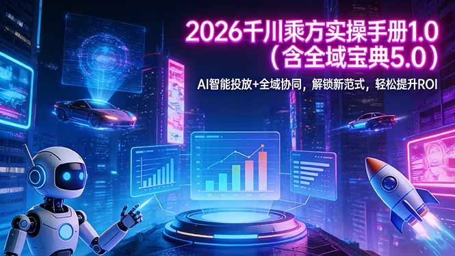 2026 千川乘方实操手册 1.0（含全域宝典 5.0）AI 智能投放+全域协同：新范式实战指南，提升ROI策