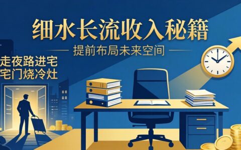 2025细水长流收入策略：提前布局未来空间实战指南