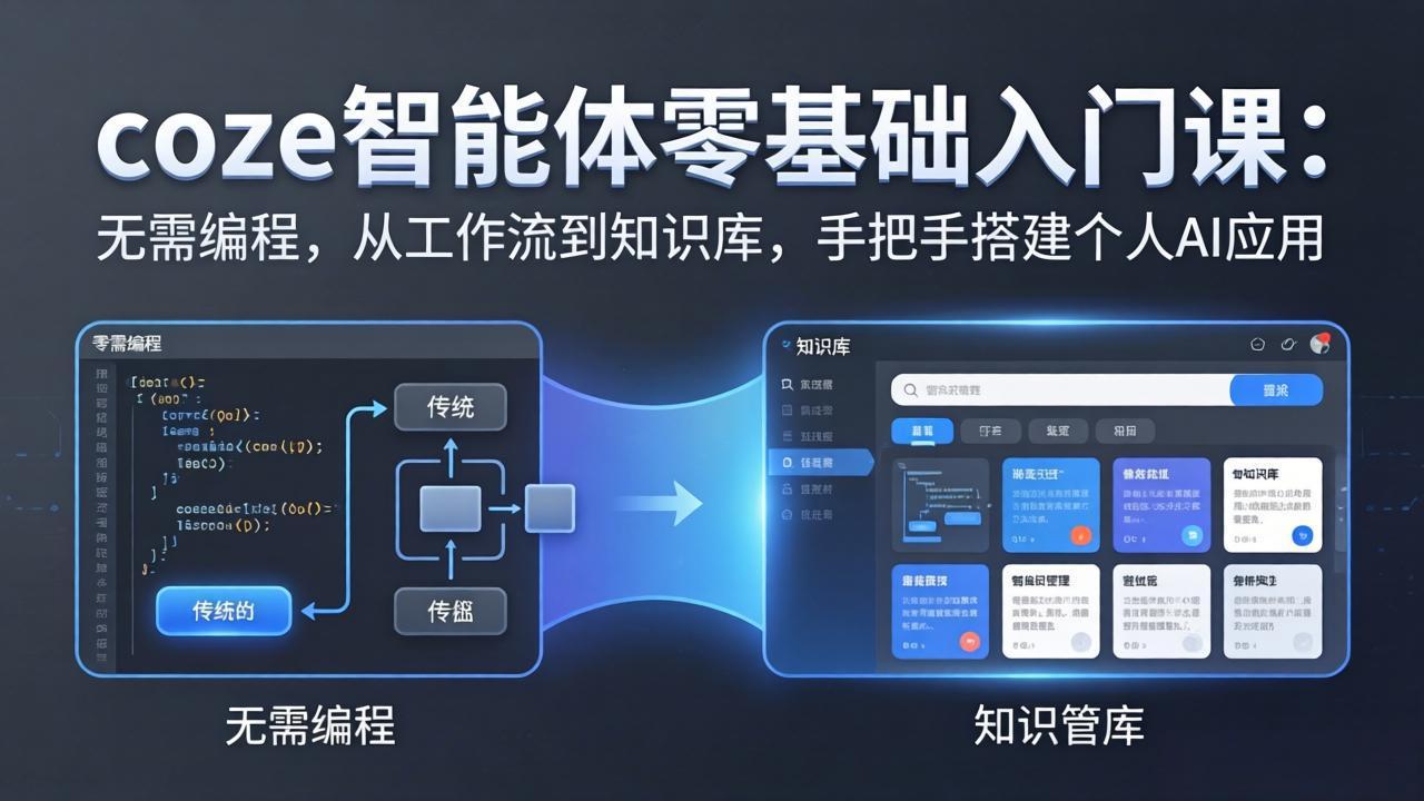 coze智能体零基础入门课：无需编程，实战搭建个人AI应用实现被动收入