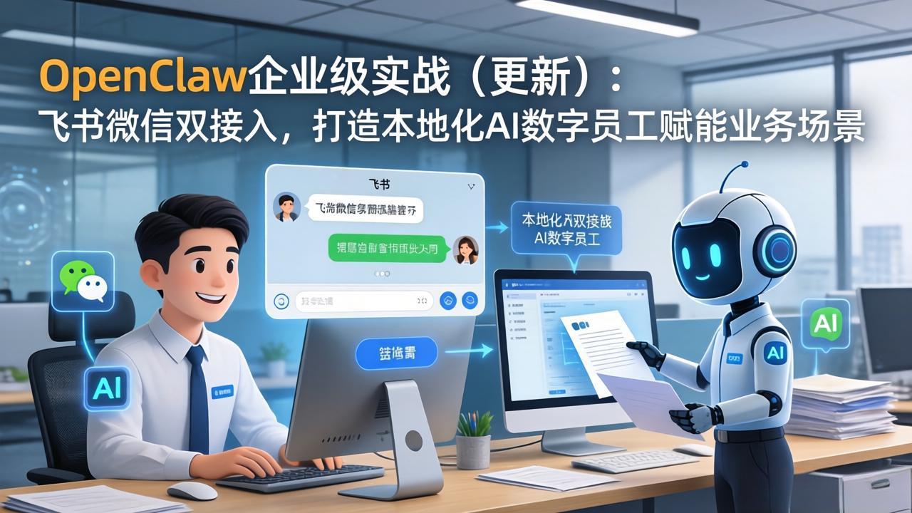 OpenClaw实战更新：飞书微信双接入AI数字员工，赋能业务变现指南
