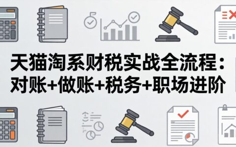 天猫淘系财税实操指南：对账+做账+税务+职场进阶，手把手吃透平台财税全流程