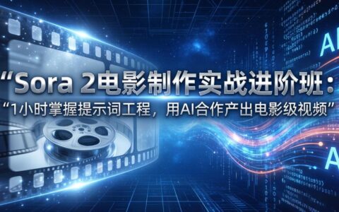 Sora 2电影制作实战教程：高效掌握提示词工程，AI协作产出视频变现策略