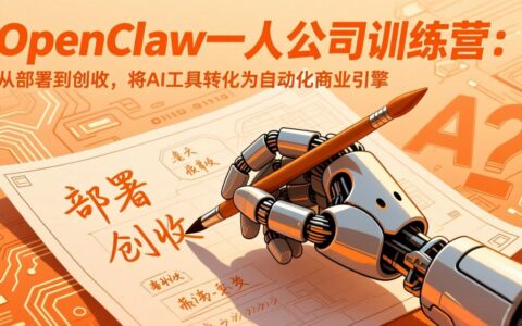 OpenClaw一人公司训练营实战指南：从部署AI工具到打造自动化被动收入流