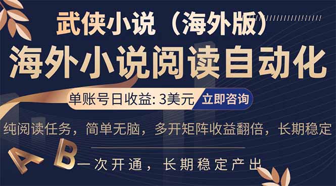 海外武侠小说阅读项目：实测赚美金策略与长期稳定收益指南