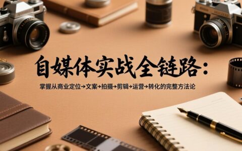 自媒体全链路变现实测：从定位→文案→拍摄→运营的完整转化方法论