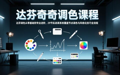 达芬奇调色实战变现指南：29节课从零基础到专业进阶，系统掌握节点调色与风格化技巧全流程