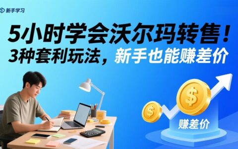 5小时掌握沃尔玛转售：3 种实操策略，新手变现指南
