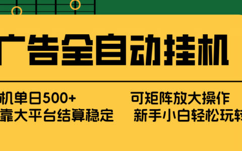 广告自动化项目实操指南：新手轻松上手，依托平台实现稳定被动收入