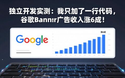 2025独立开发实测：一行代码优化谷歌广告收入提升策略
