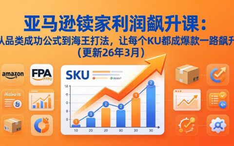 亚马逊卖家盈利提升实战课程：从品类策略到高效运营，让每个SKU实现持续增长（更新26年3月）