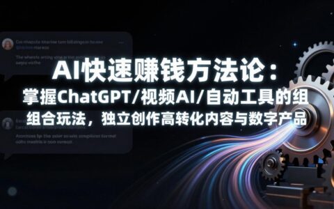 AI赚钱实战指南：ChatGPT与视频AI自动化工具组合策略，独立创作高转化数字产品