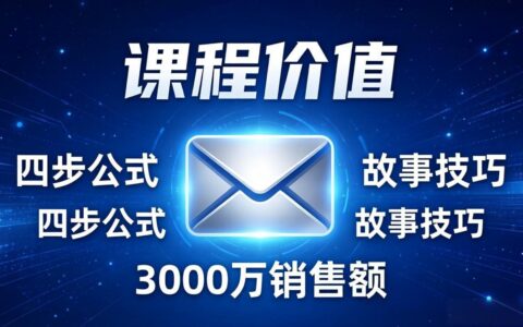 高效邮件销售实战教程：四步公式+故事技巧，快速写出高转化邮件，真实案例拆解
