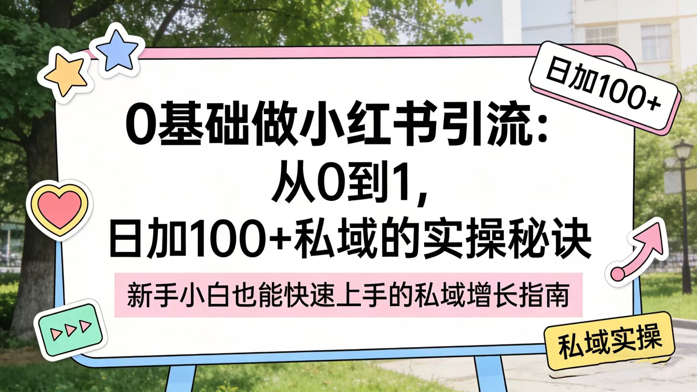 2025小红书精准引流实战：新手从0到1的私域增长策略