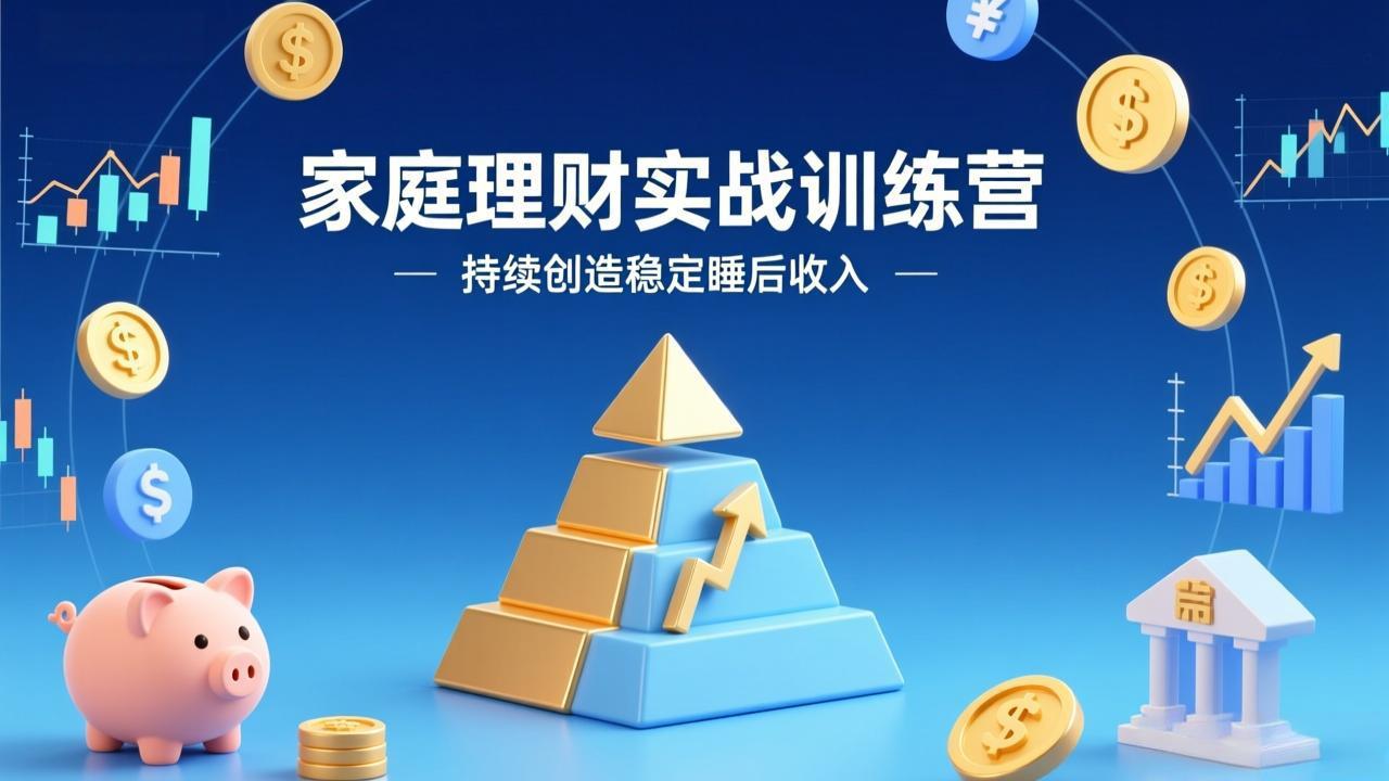 家庭理财实战训练营：从0到1建体系，三阶进阶层层递进，助你持续打造稳定被动收入