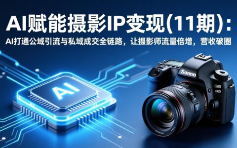 AI摄影IP变现实战：打通公私域引流成交链路，流量与营收双增长策略