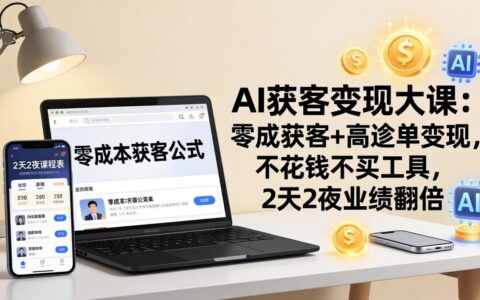 AI获客变现实战课：高效获客+高客单变现策略，无需购买工具，实测业绩提升指南