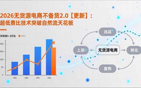 2026无货源电商实操2.0【更新-3月】：低成本策略突破自然流量，单店月盈利潜力解析