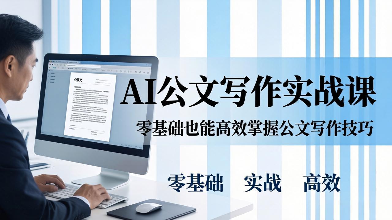 AI 公文写作变现实战：零基础掌握格式规范与 5 大文种，用 AI 高效产出合格材料