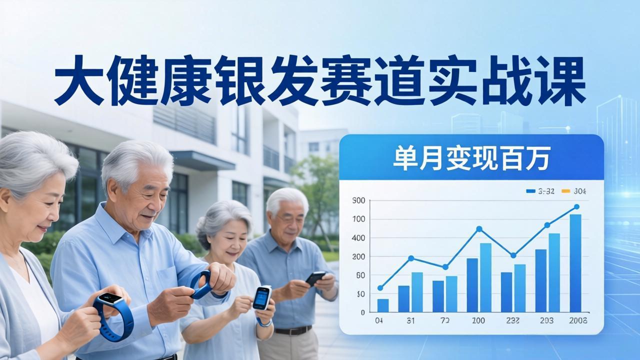 大健康银发赛道实战课：拆解视频号线索型IP高效变现逻辑，教你精准获客与变现策略