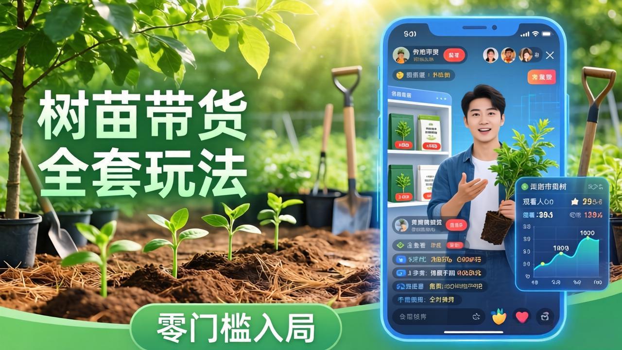 视频号AI树苗带货实战指南：零门槛策略，掌握豆包、千问等AI工具制作树苗视频的全流程