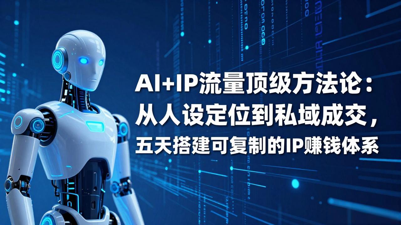 AI+IP实战方法：从人设定位到私域变现，构建可复制的收入体系指南