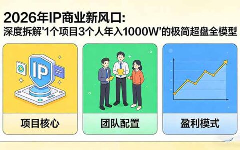 2026年IP商业新风口：深度拆解高效项目团队的极简变现全指南