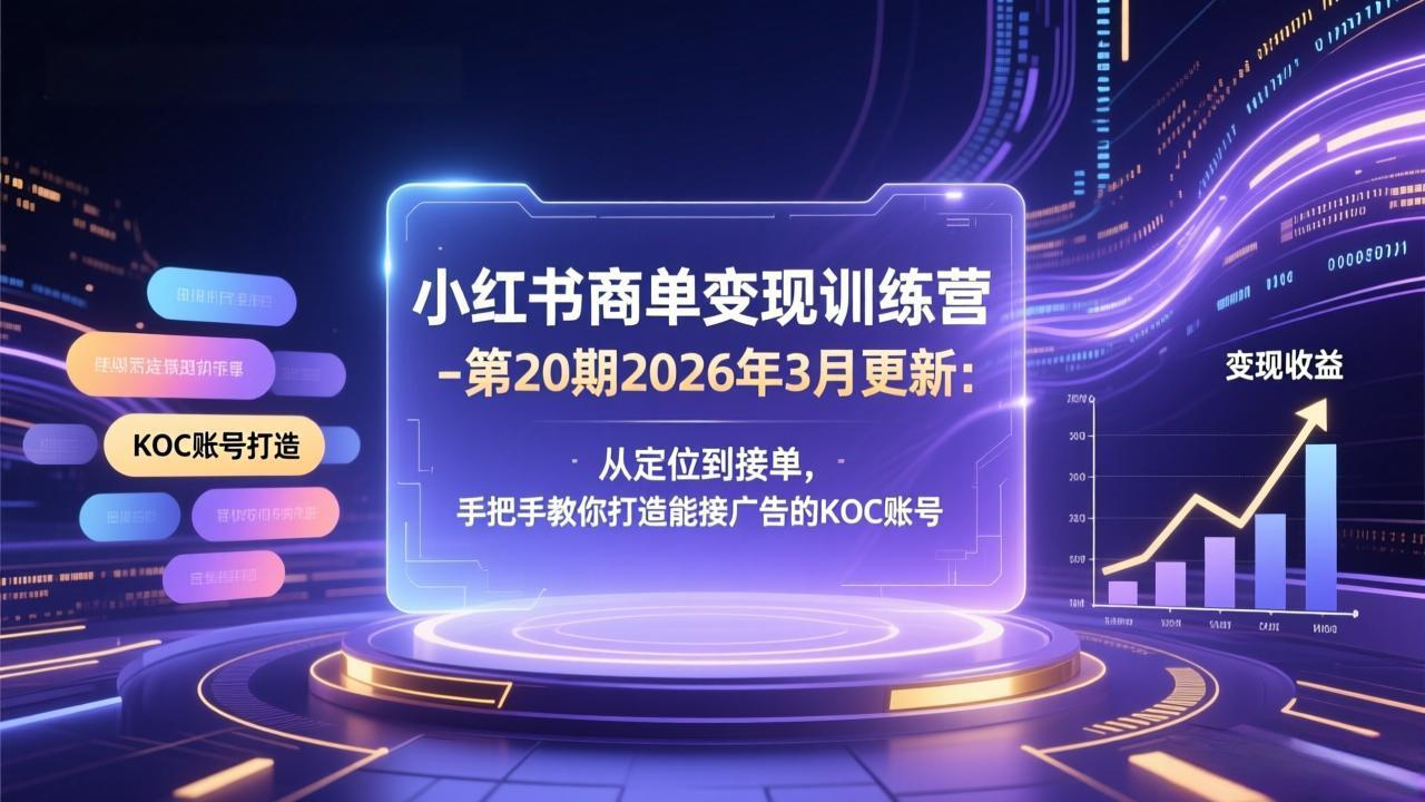 小红书KOC账号变现实操攻略：从定位到接单，手把手教你打造盈利账号