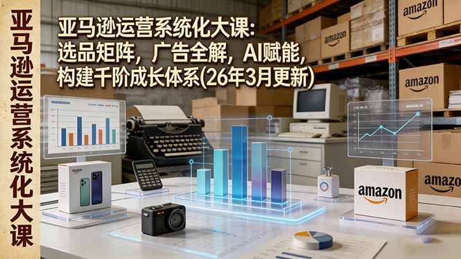 亚马逊运营实战课程：选品策略、广告解析、AI应用与成长路径构建指南(26年3月更新)