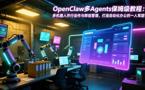 OpenClaw多Agents保姆级教程：多机器人并行运作与群组管理，实现自动化办公变现策略