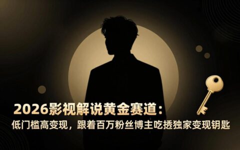 2026影视解说黄金赛道：低门槛变现策略，跟随百万粉丝博主实战指南