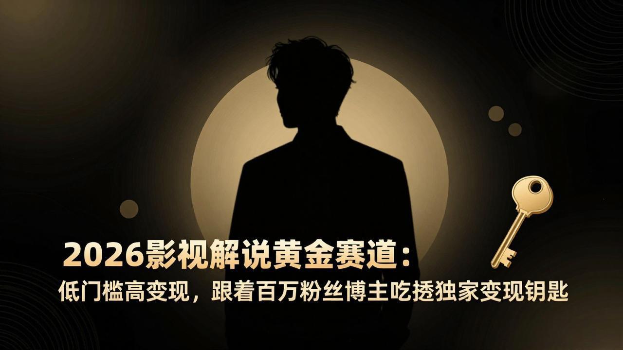 2026影视解说黄金赛道：低门槛变现策略，跟随百万粉丝博主实战指南