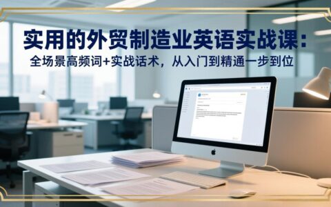 外贸制造业英语实战课：高频词与话术全场景攻略，高效掌握变现思路
