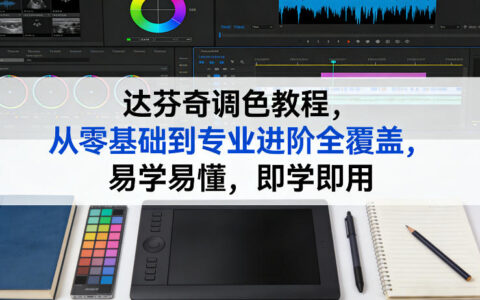 达芬奇调色实操指南：零基础到专业进阶，易学即用变现方法